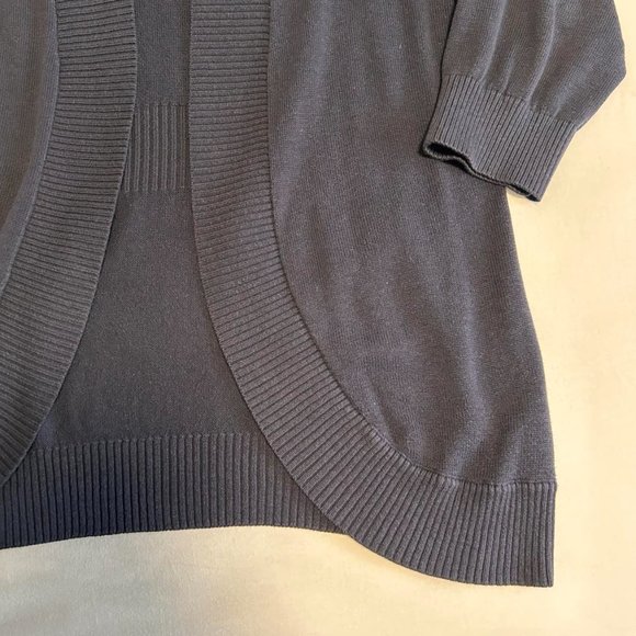 Navy Cropped-Sleeve Cardigan XS - Picture 6 of 6